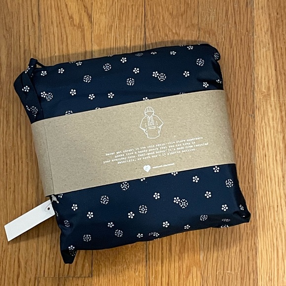 MADEWELL (Re)Sourced Packable Rain Poncho Jacket - One Size - Windowpane… - Picture 4 of 9